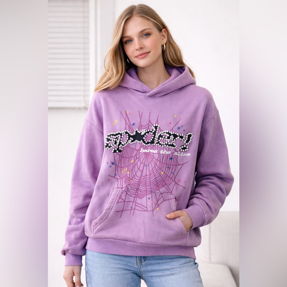 Sp5der Açaí Hoodie